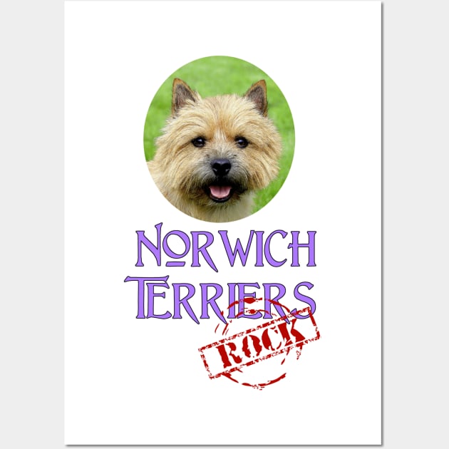 Norwich Terriers Rock! Wall Art by Naves